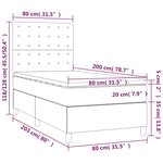 vidaXL Sommier à lattes de lit avec matelas et LED Gris foncé 80x200cm