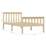 vidaXL Cadre de lit sans matelas naturel bois massif de pin 100x200 cm