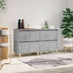 vidaXL Buffets 2 Pièces gris béton 60x35x70 cm bois d'ingénierie
