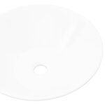 vidaXL Lavabo de salle de bain en porcelaine Blanc