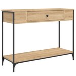 vidaXL Table console chêne sonoma 100x34 5x75 cm bois d'ingénierie