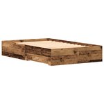 Lit vidaXL avec tiroirs en vieux bois 120x200 cm en bois d'ingénierie