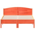 vidaXL Cadre de lit sans matelas cire marron 120x200cm bois pin massif