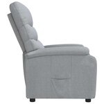 vidaXL Fauteuil inclinable Gris clair Tissu