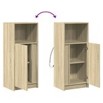 vidaXL Buffet avec LED chêne sonoma 42 5x34x100 cm bois d'ingénierie