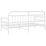 vidaXL Cadre de lit de jour blanc 100x200 cm en acier