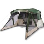 vidaXL Tente de camping avec porche 4 personnes vert imperméable