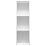 vidaXL Bibliothèque/Meuble TV Blanc 36x30x114 cm Bois d'ingénierie