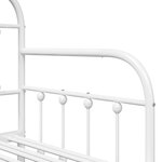 Cadre de lit daybed vidaXL avec lit gigogne Blanc 75x190 cm Acier
