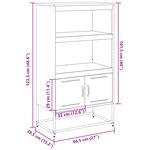 vidaXL Meuble TV jaune moutarde 100 5x39x60 5 cm acier