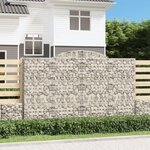 vidaXL Paniers à gabions arqués 11 Pièces 300x50x180/200 cm fer galvanisé