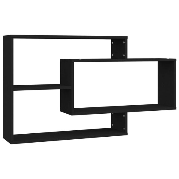vidaXL Étagères murales noir 104x20x58 5 cm Bois d'ingénierie
