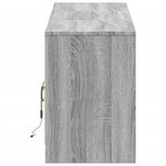 vidaXL Meuble TV avec LED sonoma gris 180x34x50 cm bois d'ingénierie