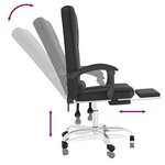 Fauteuil de massage inclinable de bureau informatique étude similicuir noir 02_0025413