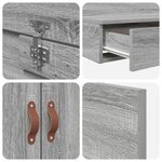 vidaXL Cadre de lit de rangement Gris Sonoma 120x200 cm