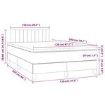 vidaXL Sommier à lattes de lit avec matelas Bleu 120x200 cm Tissu