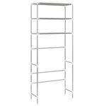 vidaXL Support de rangement à 3 niveaux Argenté 69x28x169 cm