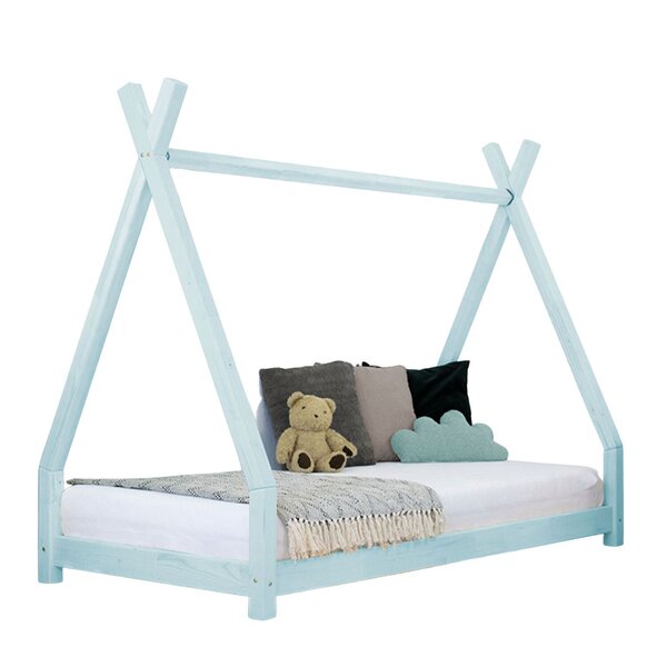 Lit tipi enfant NAKANA 90 x 190 bleu clair