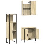 vidaXL Ensemble de meubles de salle de bain 3 Pièces chêne sonoma