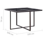 vidaXL Ensemble à manger d'extérieur avec coussins 9Pièces Résine tressée