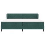 Lit à ressort vidaXL avec matelas vert foncé 200x200 cm en velours