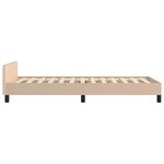 vidaXL Cadre de lit avec tête de lit sans matelas cappuccino 90x200 cm