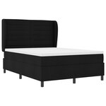 lit box spring vidaXL avec matelas Noir 160x200 cm en tissu