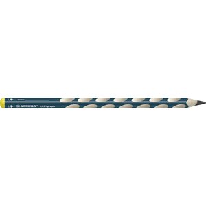 Crayon graphite EASYgraph B gaucher bleu ardoise x 6 STABILO