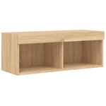 vidaXL Ensemble de meubles TV muraux 8Pièces et lumières LED chêne sonoma