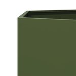 vidaXL Jardinière vert olive hexagone 104x90x45 cm acier