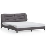 vidaXL Cadre de lit sans matelas gris 180x200 cm similicuir