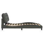 vidaXL Cadre de lit sans matelas gris foncé 120x200 cm tissu