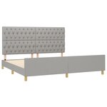 vidaXL Cadre de lit sans matelas avec tête de lit gris clair tissu