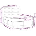 vidaXL Sommier à lattes de lit avec matelas Marron foncé 140x190 cm
