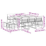 vidaXL Ensemble à manger de jardin avec coussins 11Pièces blanc textilène