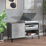 vidaXL Armoire à disques gris béton 84 5x38x48 cm bois d'ingénierie