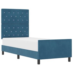 Structure de lit vidaXL Bleu foncé 80x200 cm Velours