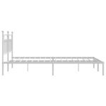 vidaXL Cadre de lit métal sans matelas et tête de lit blanc 183x213 cm