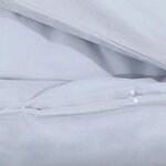 vidaXL Ensemble de housse de couette Gris 200x200 cm Microfibre légère