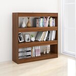 vidaXL Bibliothèque/Séparateur de pièce chêne marron 100x30x103 cm