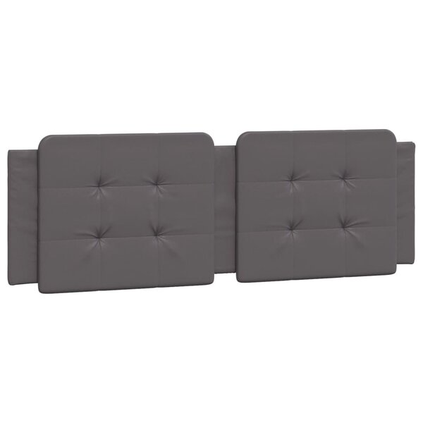vidaXL Coussin de tête de lit gris 160 cm similicuir