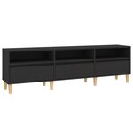 vidaXL Meuble TV noir 150x30x44 5 cm bois d'ingénierie