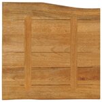 vidaXL Dessus de table 40x40x2 5 cm bord vivant bois massif manguier