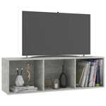 vidaXL Bibliothèque/Meuble TV Gris béton 36x30x114cm Bois d’ingénierie