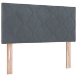 vidaXL Lit Boxspring avec Matelas Gris Foncé 100x200 cm Velours