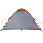vidaXL Tente de camping à dôme 2 personnes gris et orange imperméable