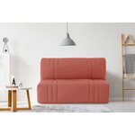 Banquette BZ - Tissu 100  Coton terracotta - Couchage 140 x 190 cm