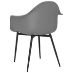 vidaXL Chaises à manger lot de 4 gris PP