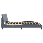 vidaXL Cadre de lit sans matelas gris foncé 180x200 cm velours