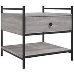 vidaXL Table basse sonoma gris 50x50x50 cm bois d'ingénierie